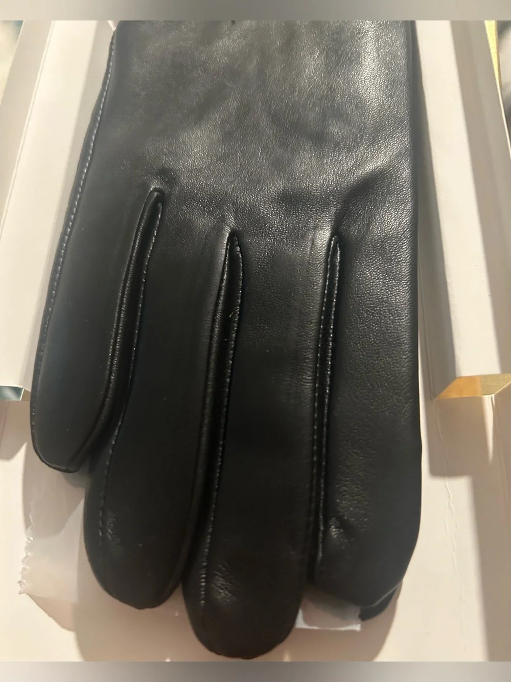Michael Kors Black Leather Gloves in Branded Box, XL Michael Kors Touch Tip